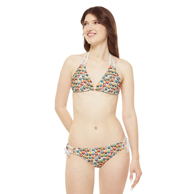 Dilucendro Strappy Bikini Set (AOP) DSB-04