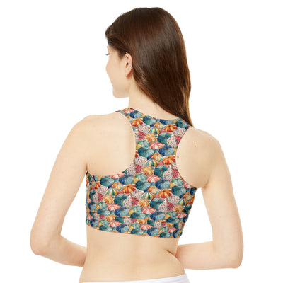Dilucendro High Neck Crop Bikini Top (AOP) DHC-02