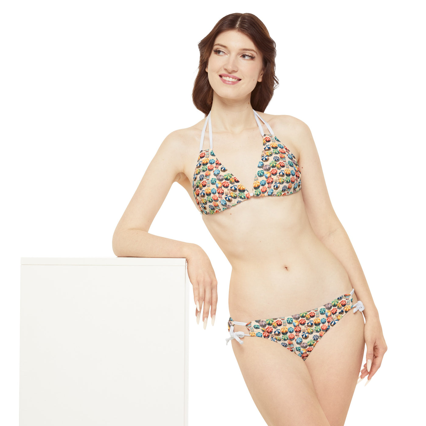 Dilucendro Strappy Bikini Set (AOP) DSB-04