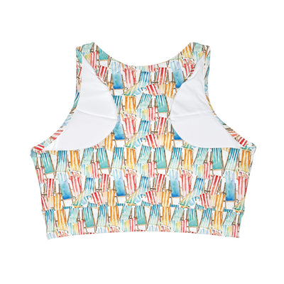 Dilucendro High Neck Crop Bikini Top (AOP) DHC-03