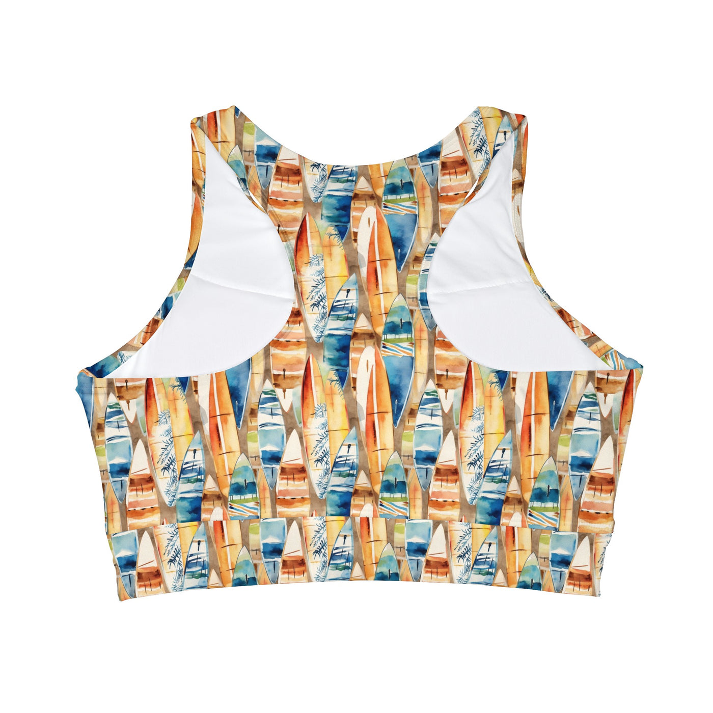 Dilucendro High Neck Crop Bikini Top (AOP) DHC-05