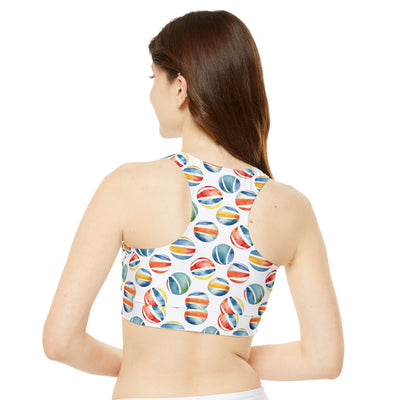Dilucendro High Neck Crop Bikini Top (AOP) DHC-01