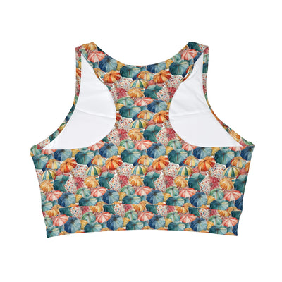 Dilucendro High Neck Crop Bikini Top (AOP) DHC-02