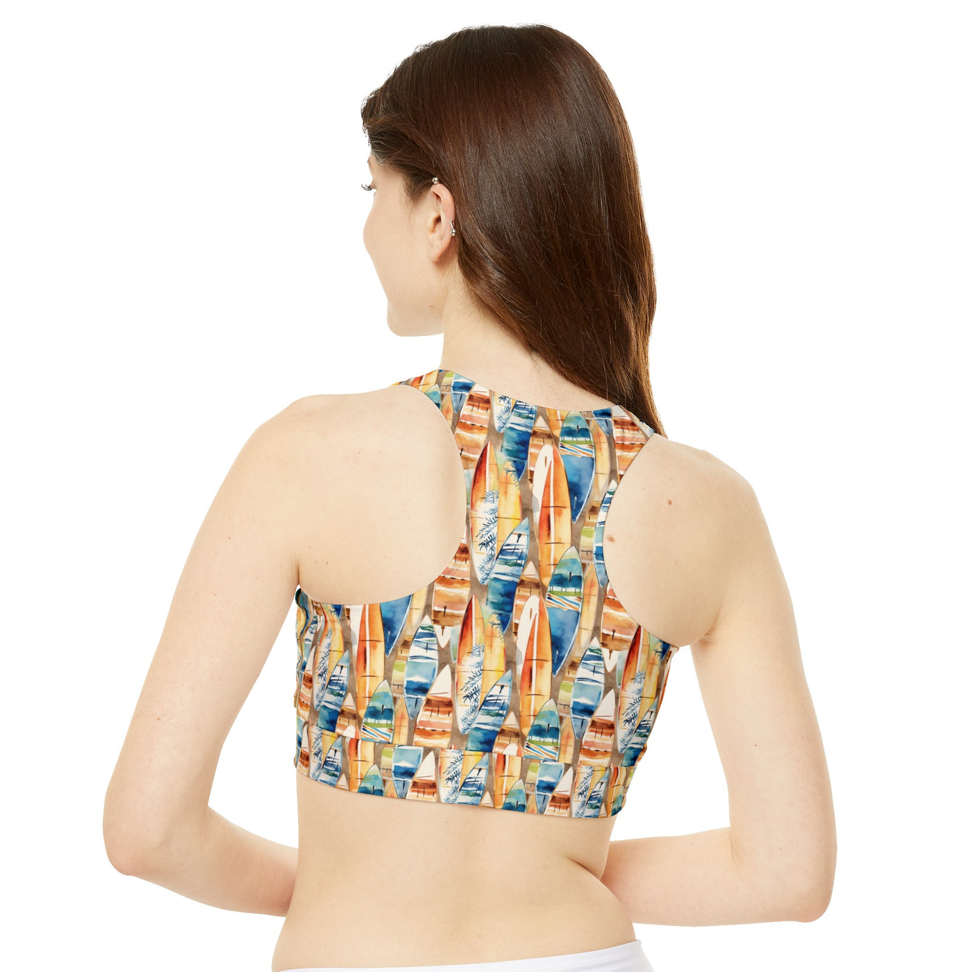 Dilucendro High Neck Crop Bikini Top (AOP) DHC-05