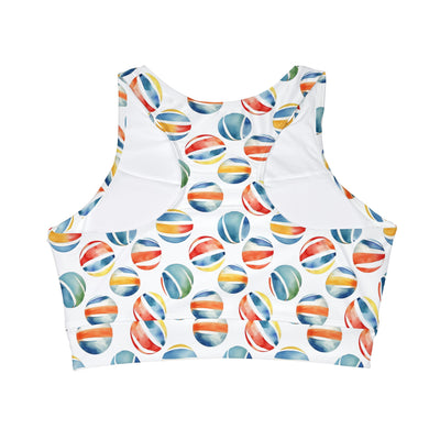 Dilucendro High Neck Crop Bikini Top (AOP) DHC-01