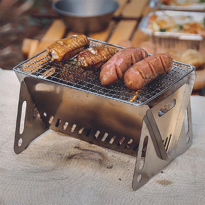 PORTABLE FOLDING BARBECUE GRILL