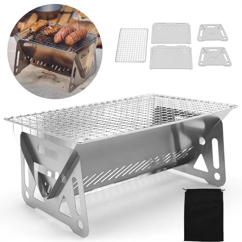 PORTABLE FOLDING BARBECUE GRILL