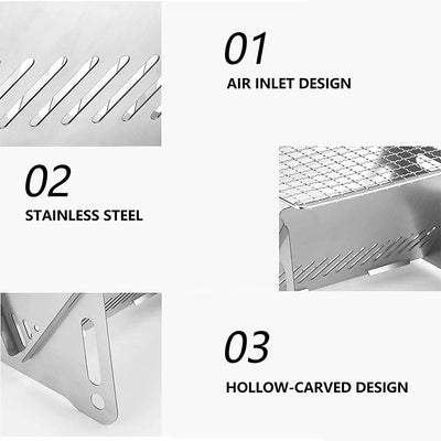 PORTABLE FOLDING BARBECUE GRILL