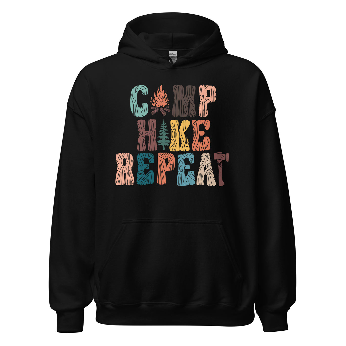 Camp Hike Repeat Unisex Hoodie