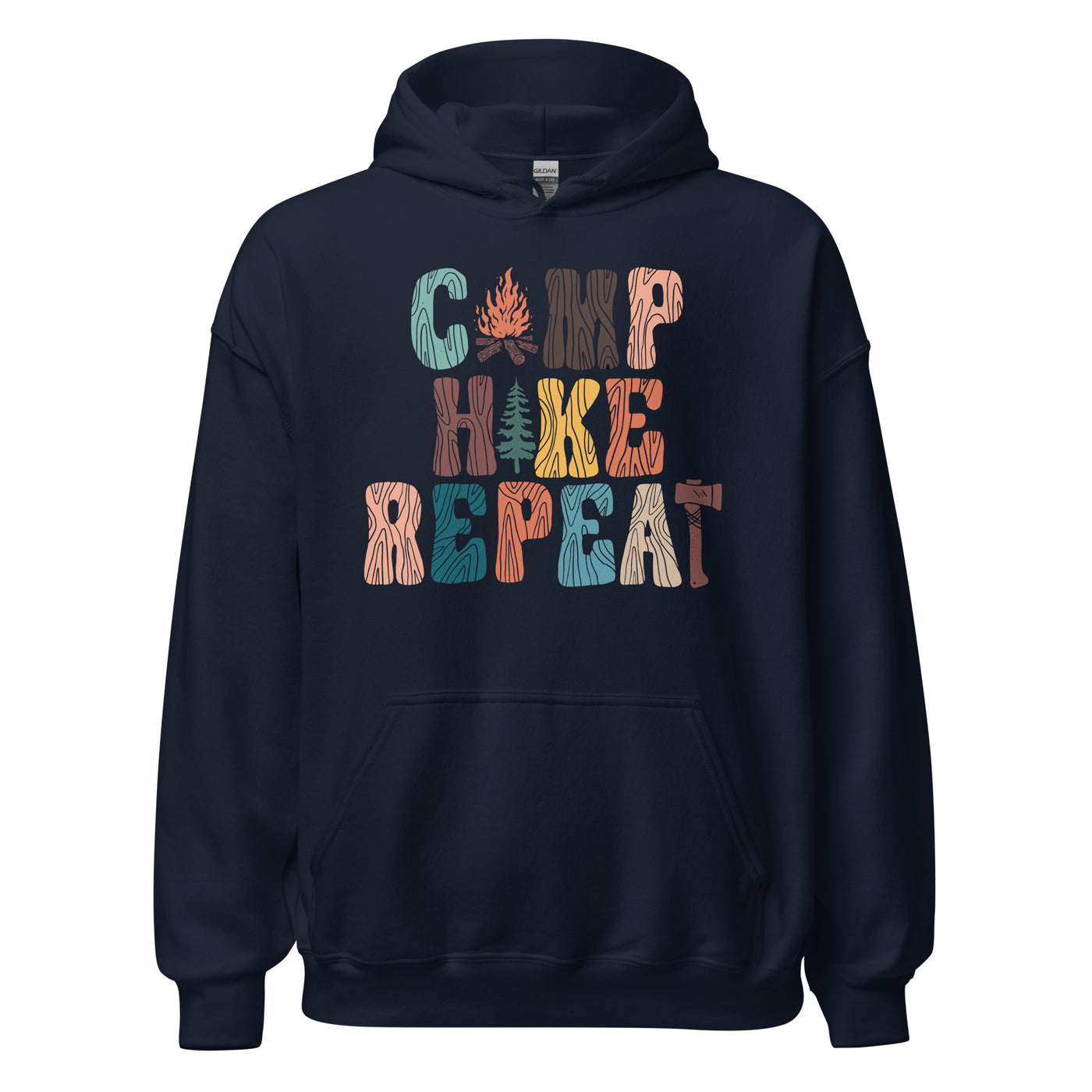 Camp Hike Repeat Unisex Hoodie