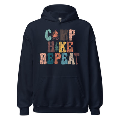 Camp Hike Repeat Unisex Hoodie