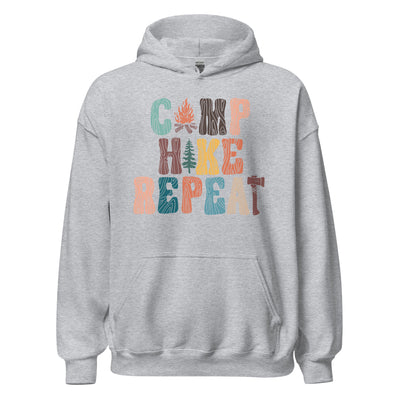 Camp Hike Repeat Unisex Hoodie